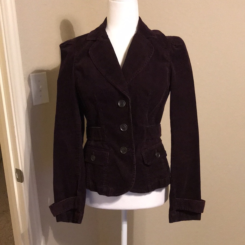 Loft - Deep purple corduroy blazer/jacket - size 2
